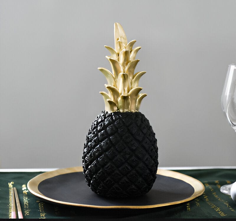 Goldene Ananas Pflanzenornamente