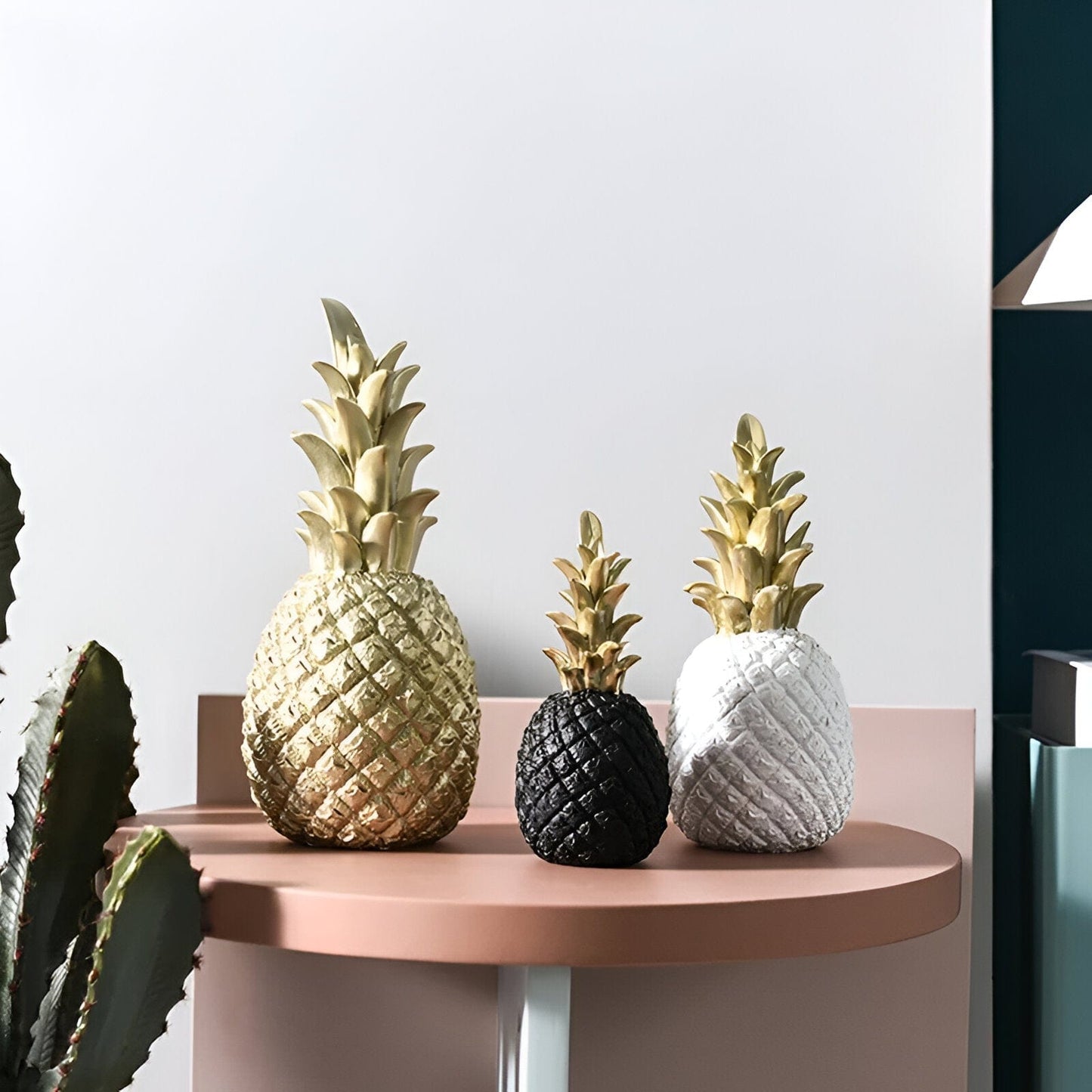 Goldene Ananas Pflanzenornamente