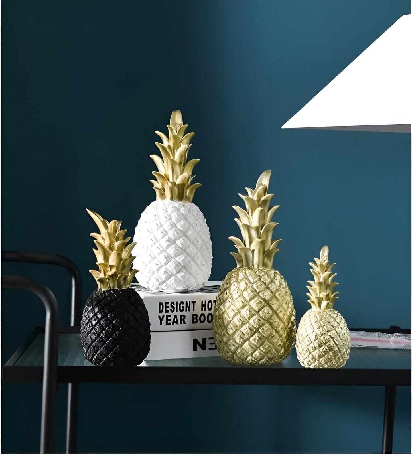 Goldene Ananas Pflanzenornamente