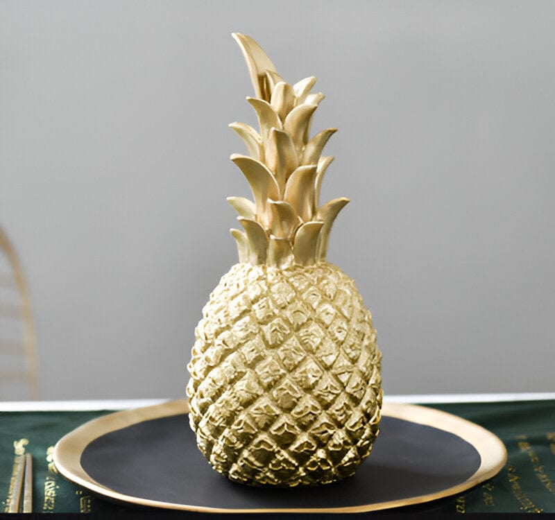 Goldene Ananas Pflanzenornamente