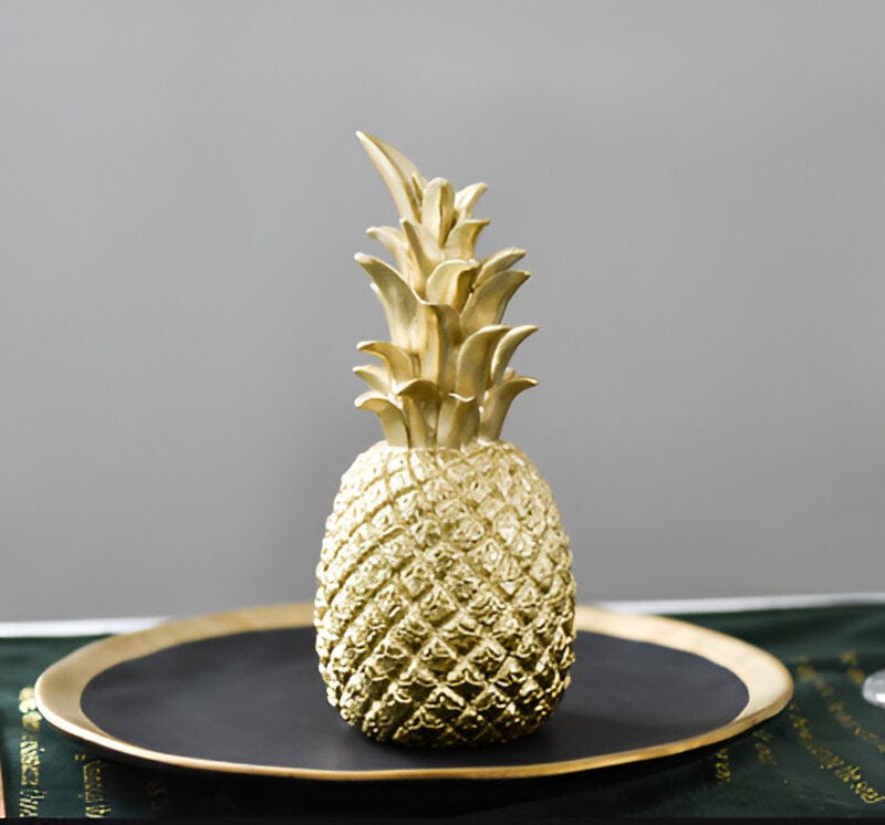 Goldene Ananas Pflanzenornamente