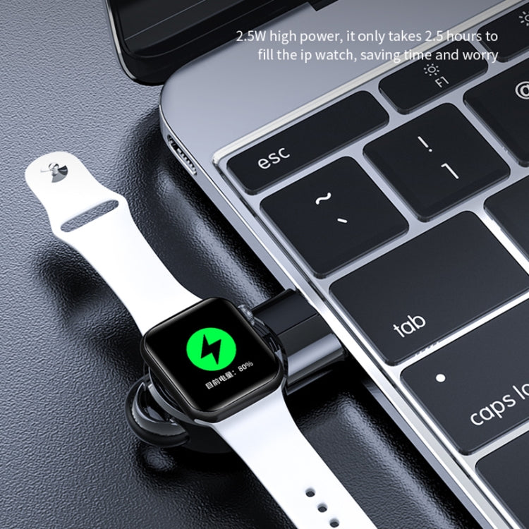 Sandsberg | K02 Universeller Tragbarer Magnetischer Wireless Ladegerät für Apple Watch Series 6 / 5 / SE / 4 / 3 / 2 / 1 (Schwarz)