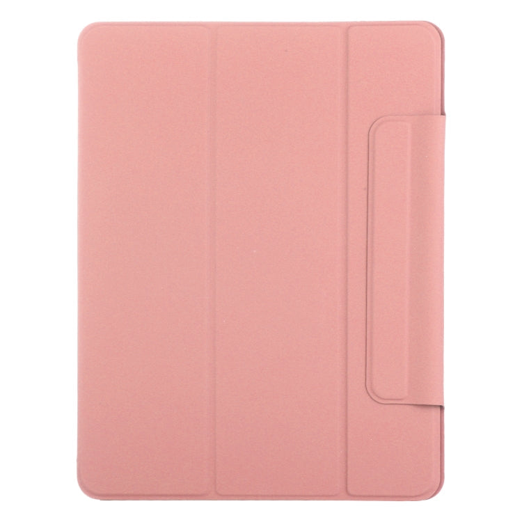 Sandsberg | Voor iPad Air 13 2024 / 2025 / Pro 12.9 2020 Dubbelzijdige Magnetische Flip PU Leren Tabletcase Met Houder & Slaap / Wekfunctie (Roze)