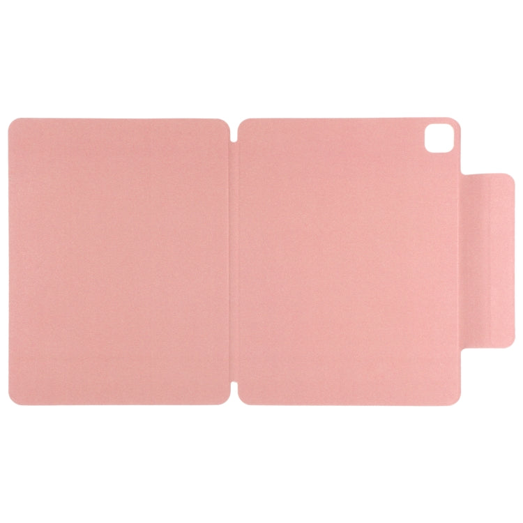 Sandsberg | Voor iPad Air 13 2024 / 2025 / Pro 12.9 2020 Dubbelzijdige Magnetische Flip PU Leren Tabletcase Met Houder & Slaap / Wekfunctie (Roze)