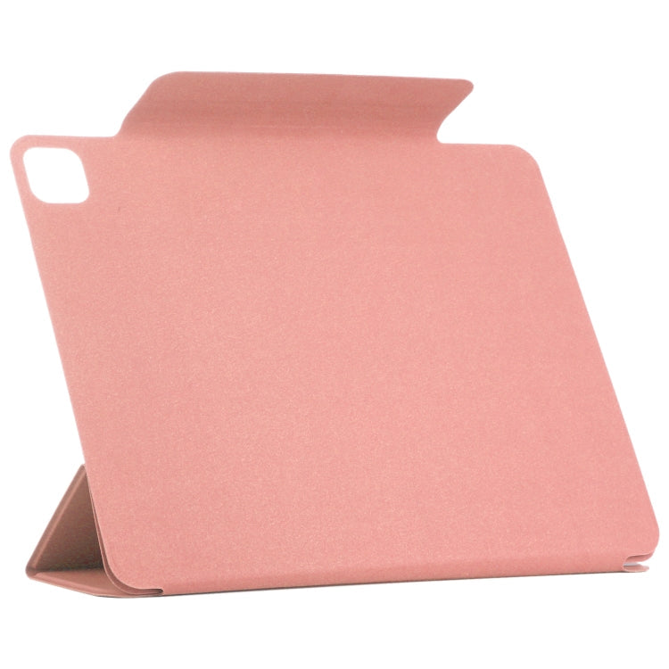 Sandsberg | Voor iPad Air 13 2024 / 2025 / Pro 12.9 2020 Dubbelzijdige Magnetische Flip PU Leren Tabletcase Met Houder & Slaap / Wekfunctie (Roze)
