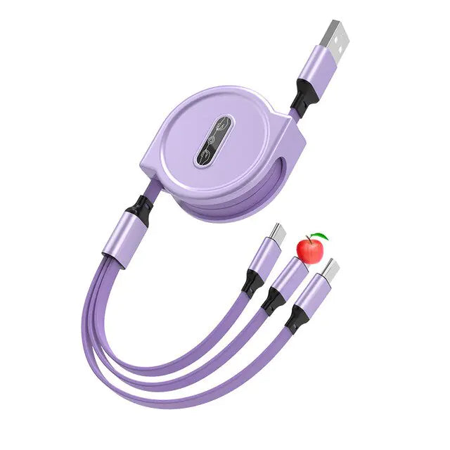 3-in-1-USB-verlängerbares Datenkabel