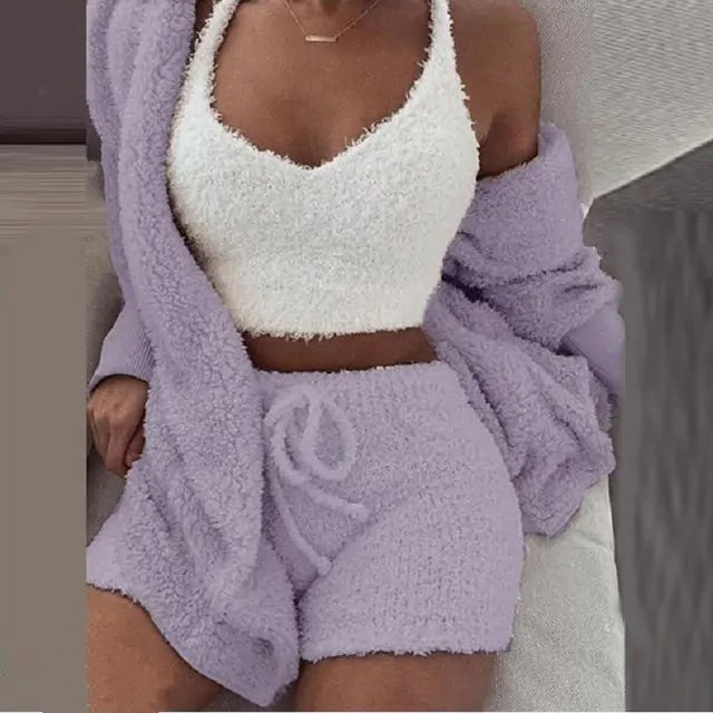 Flanellvelours-Pyjama-Set
