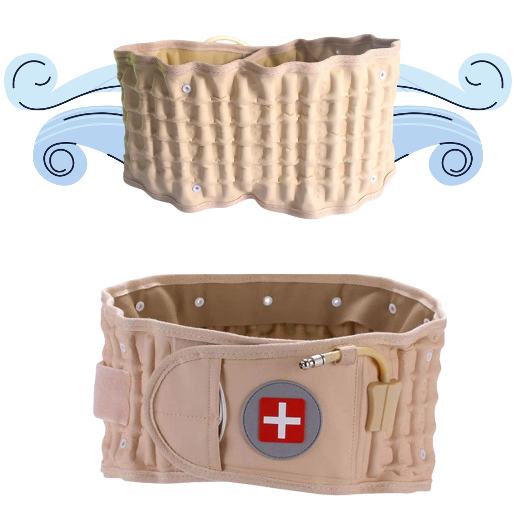 Aufblasbarer Dekompressionsgurt zur Unterstützung des unteren Rückens