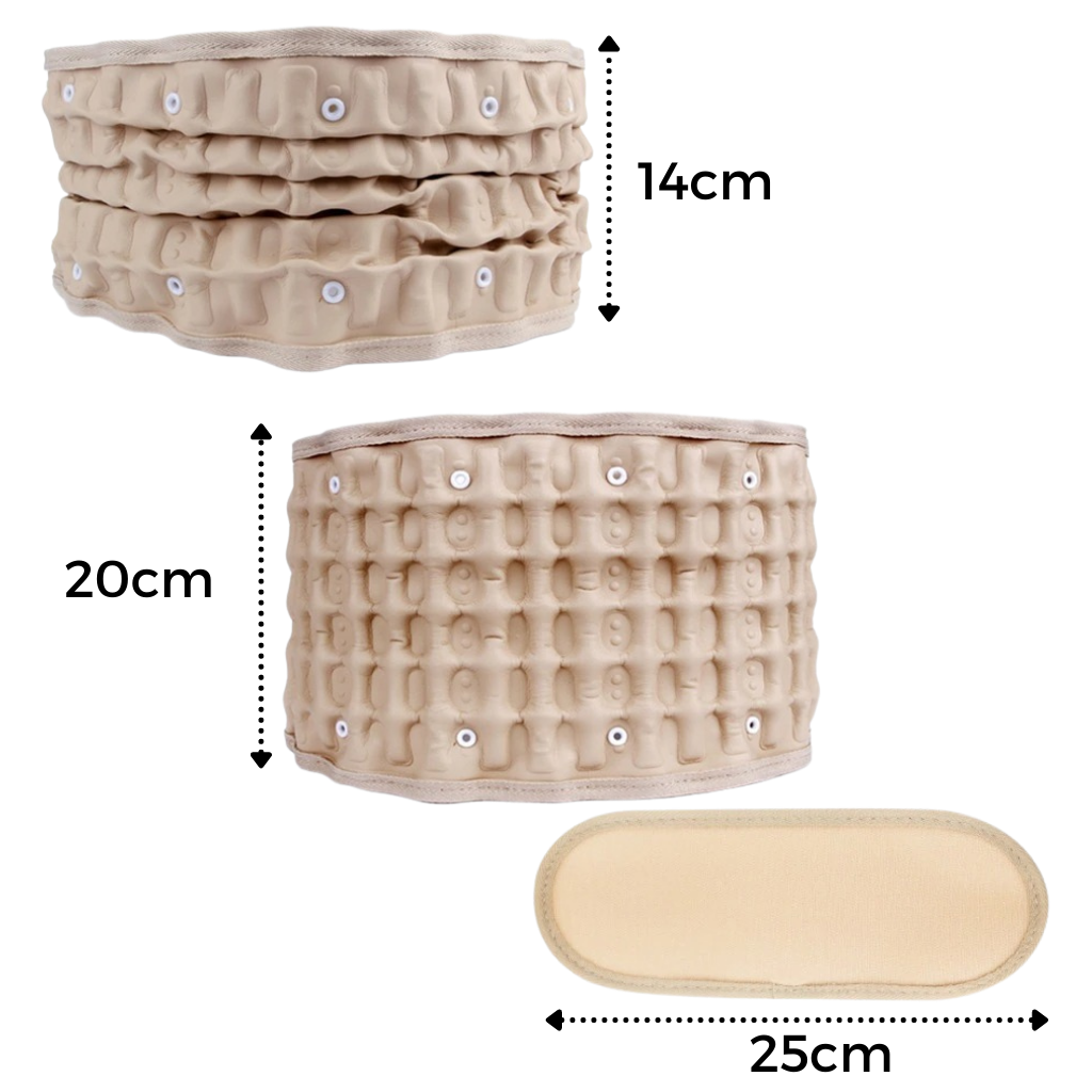 Aufblasbarer Dekompressionsgurt zur Unterstützung des unteren Rückens