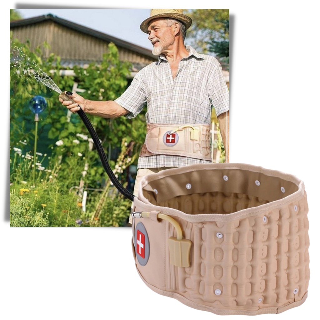 Aufblasbarer Dekompressionsgurt zur Unterstützung des unteren Rückens