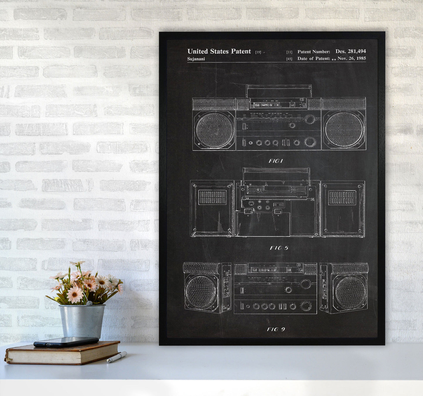 Sandsberg | Boombox Patent Kunstdruck