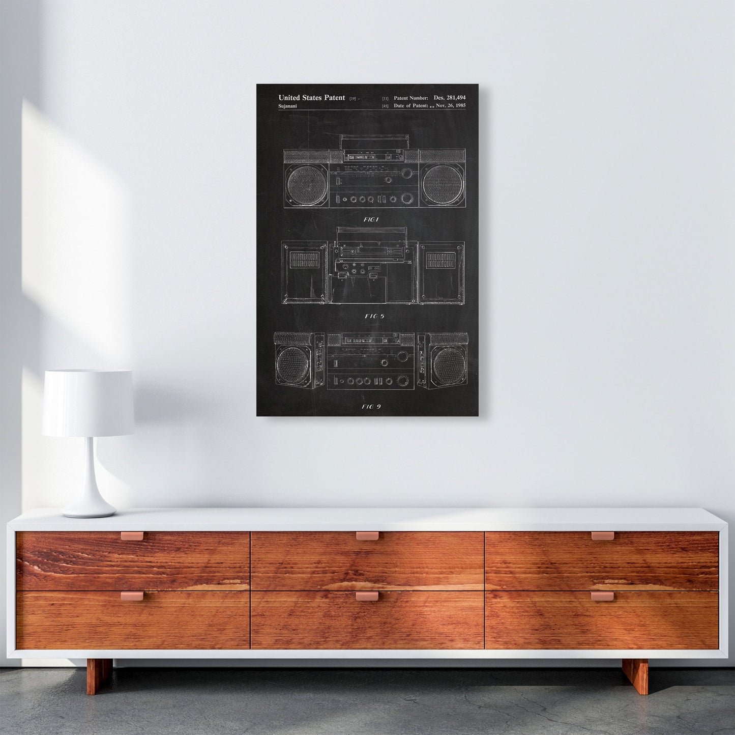 Sandsberg | Boombox Patent Kunstdruck