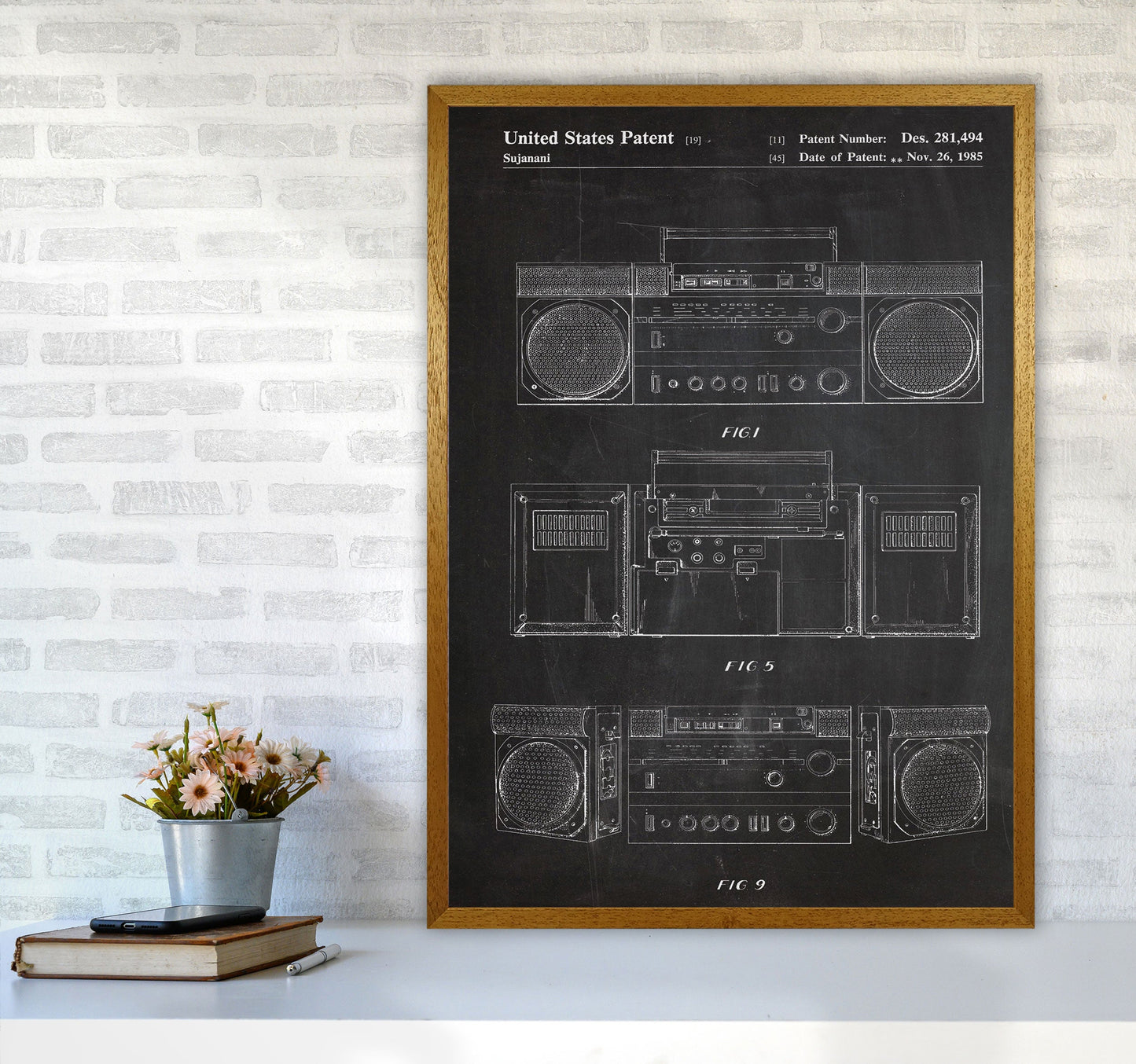 Sandsberg | Boombox Patent Kunstdruck