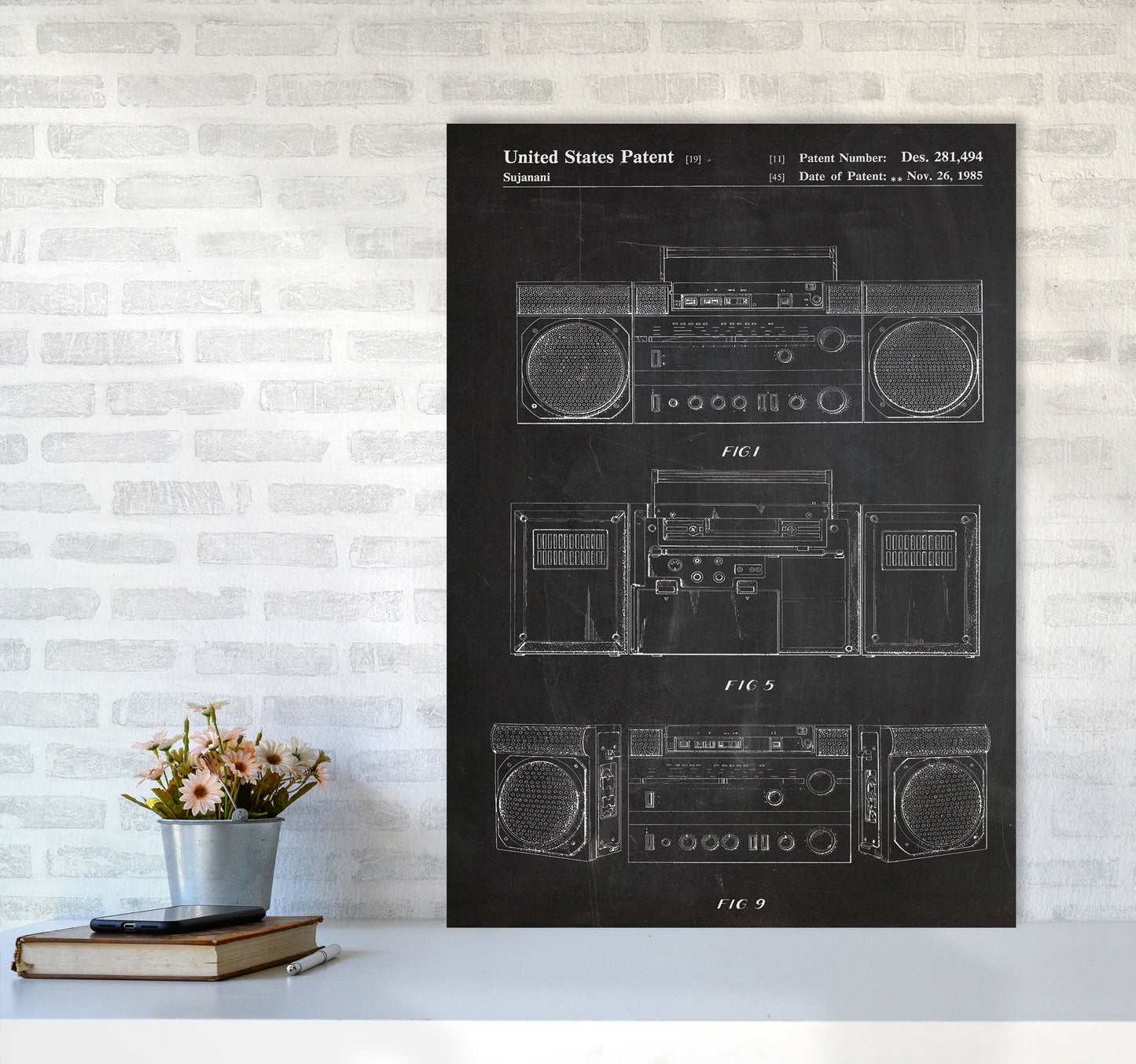 Sandsberg | Boombox Patent Kunstdruck