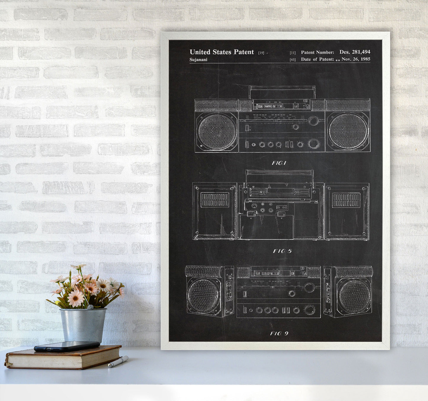 Sandsberg | Boombox Patent Kunstdruck