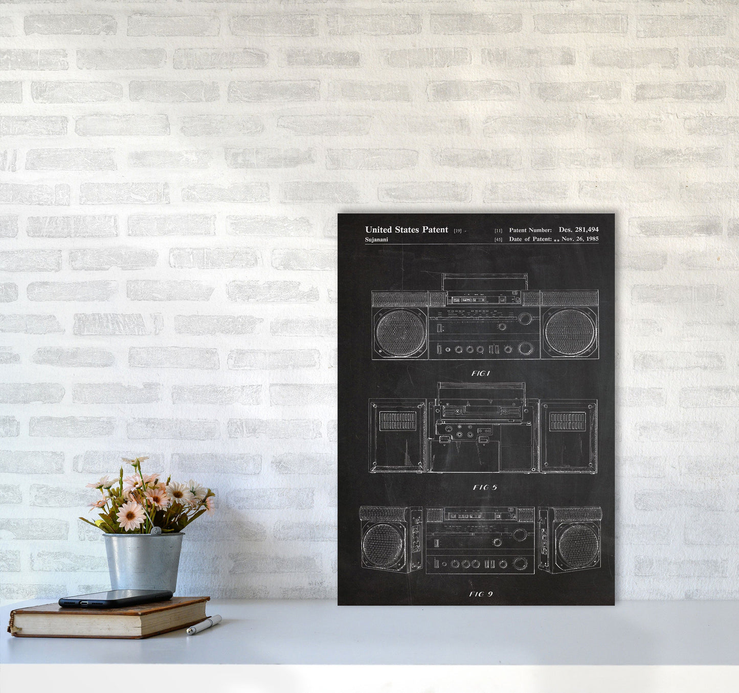 Sandsberg | Boombox Patent Kunstdruck