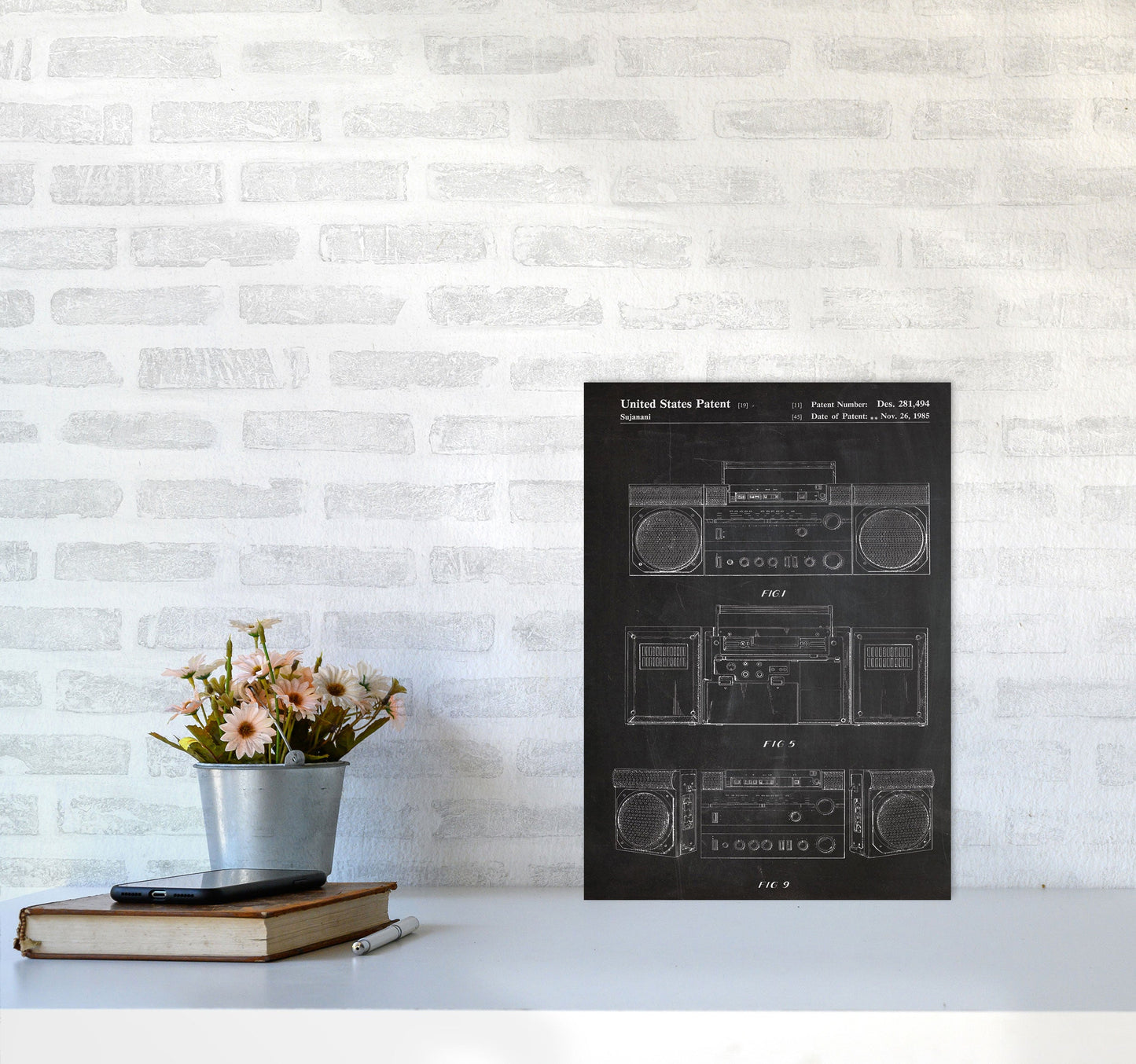 Sandsberg | Boombox Patent Kunstdruck