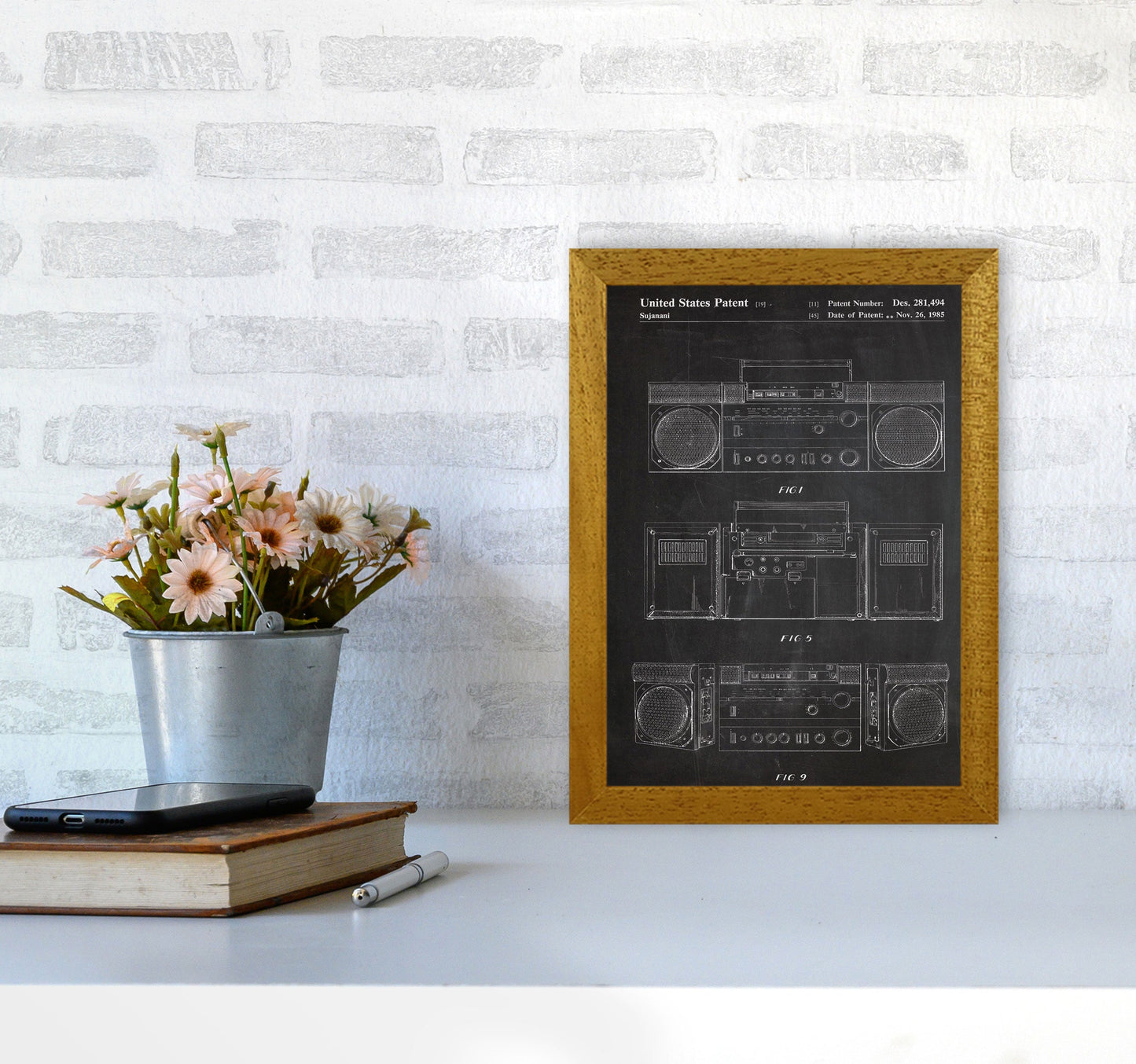 Sandsberg | Boombox Patent Kunstdruck