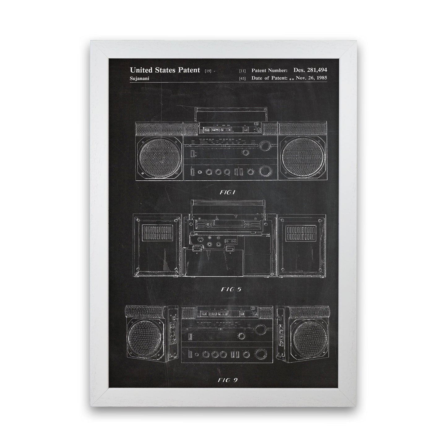 Sandsberg | Boombox Patent Kunstdruck