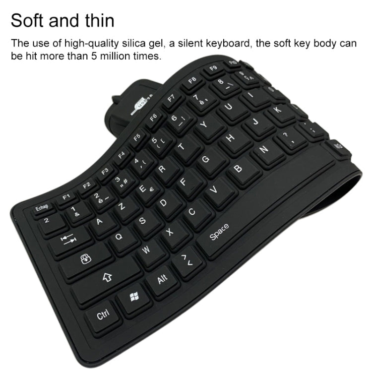 Sandsberg | 103 Schlüssel Französisch USB Kabelgebunden Silikon Wasserdicht Tastatur Desktop Notebook Tastatur, Kabellänge: 1,5 m