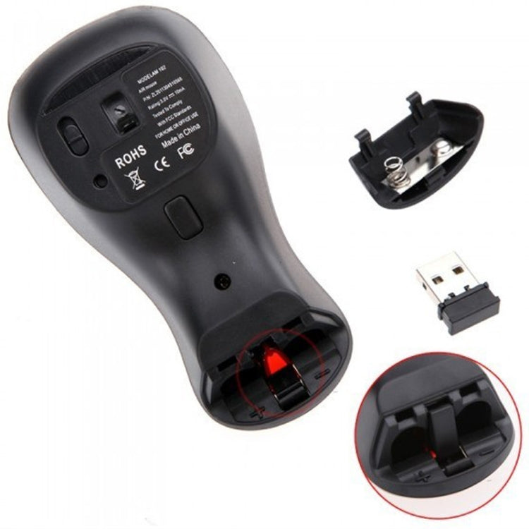 Sandsberg | PR-01 6D Gyroskop Fly Air Maus 2.4G USB Empfänger 1600 DPI Wireless Optical Maus für Computer PC Android Smart TV Box (Gelb + Schwarz)