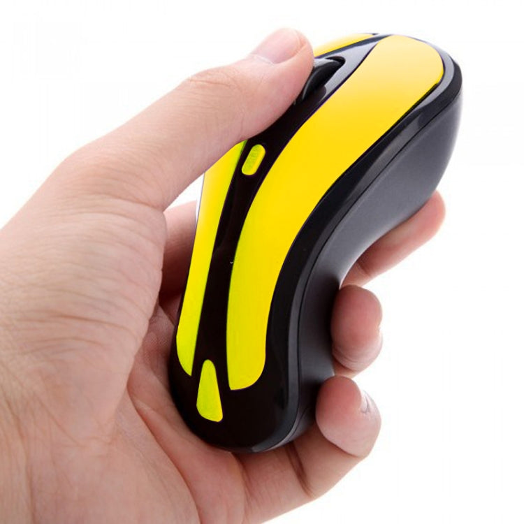 Sandsberg | PR-01 6D Gyroskop Fly Air Maus 2.4G USB Empfänger 1600 DPI Wireless Optical Maus für Computer PC Android Smart TV Box (Gelb + Schwarz)
