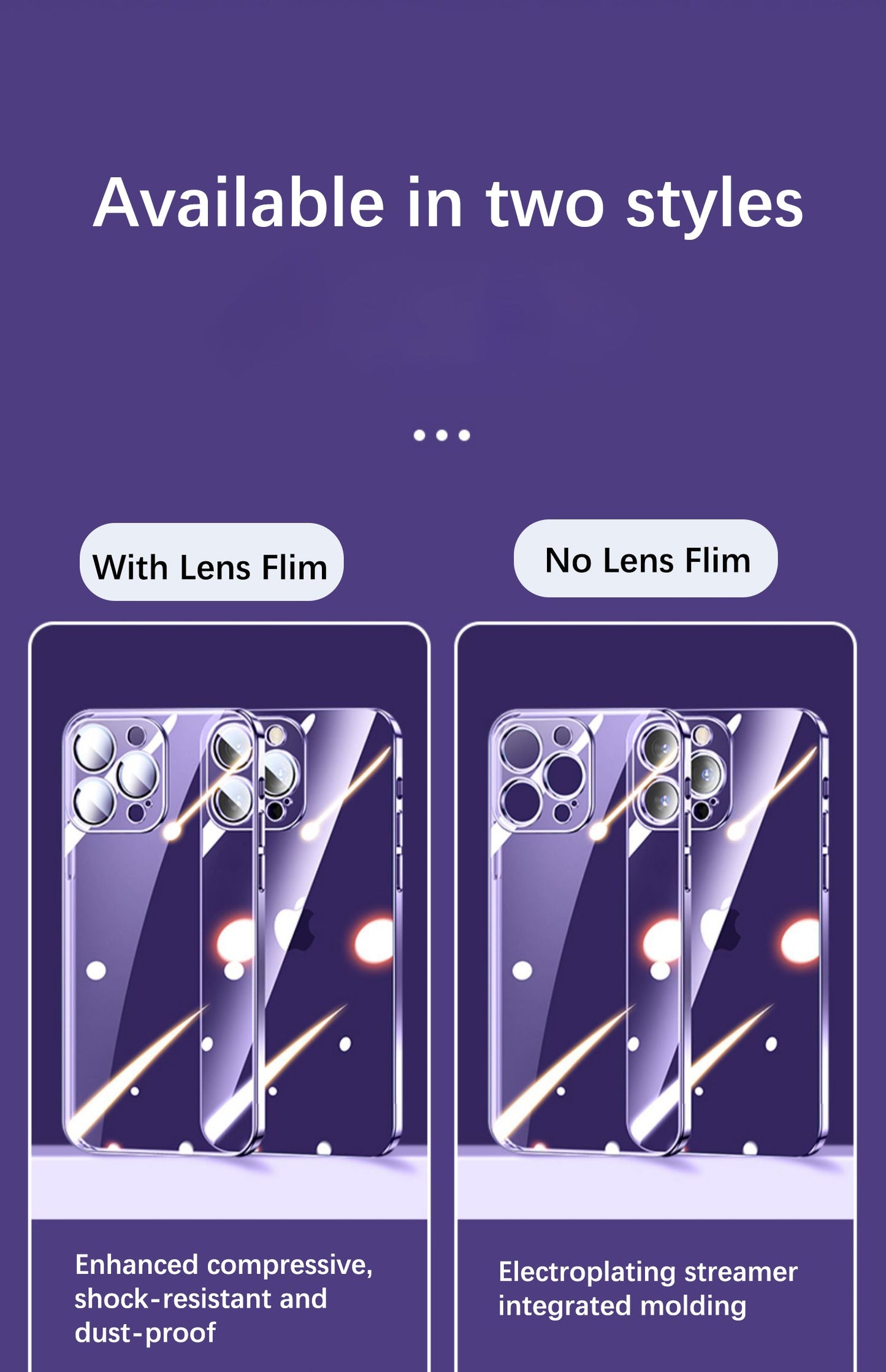 Luxus Stoßfeste Transparente Silikonhülle für Apple iPhone | Premium Beschichtung, Wasserabweisend & Kratzfestes Transparentes Glitter Design