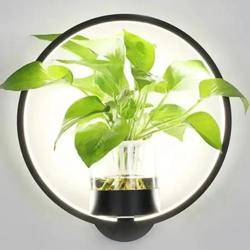 LED-Wandleuchte mit integriertem Pflanzen – Designer-Wandleuchten für Innenräume