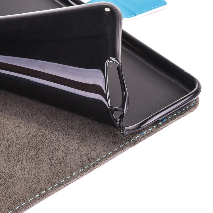 Sandsberg | Für iPad mini 4 / 3 / 2 / 1 Malen Welle Eule Muster Horizontale Flip Lederhülle mit Halter & Brieftasche & Kartenfächer & Stiftschlitz