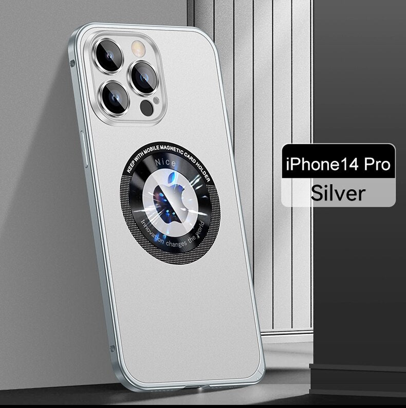Magsafe Magnetische Metall Telefon Fall Aluminium Rahmen Mit Objektiv Für IPhone