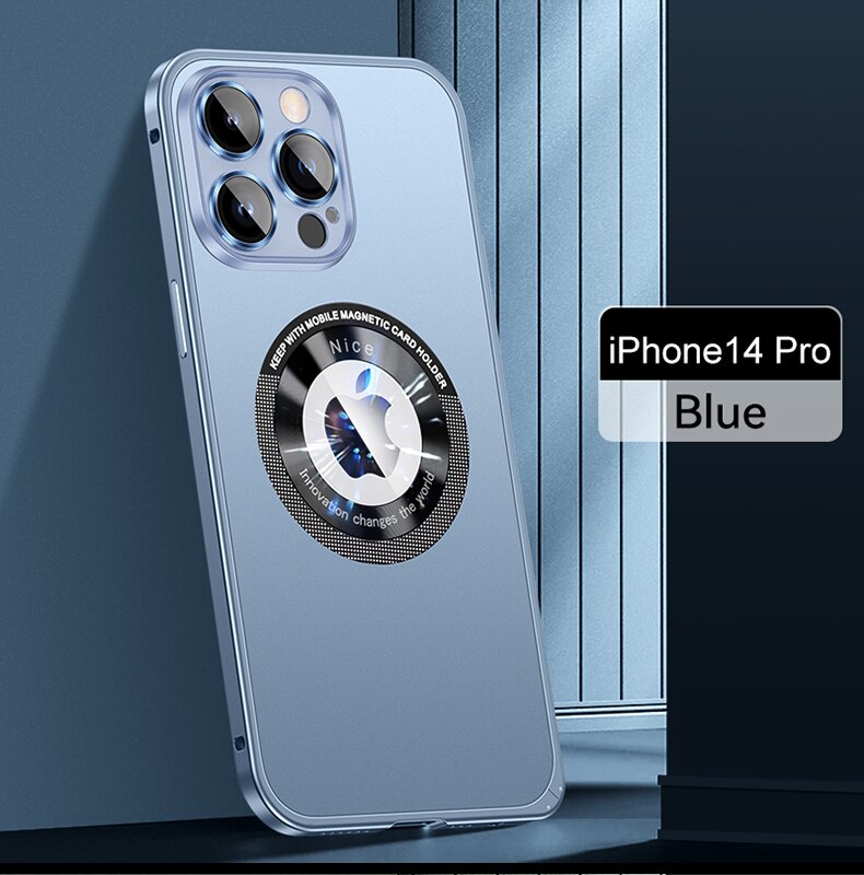 Magsafe Magnetische Metall Telefon Fall Aluminium Rahmen Mit Objektiv Für IPhone