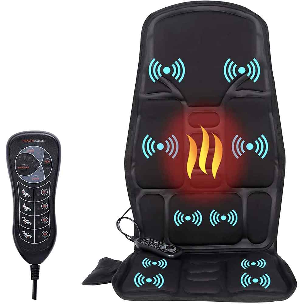 Mode Massagestuhlauflage mit beheiztem Nackenkissen für Auto und Zuhause