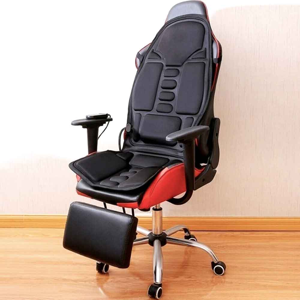 Mode Massagestuhlauflage mit beheiztem Nackenkissen für Auto und Zuhause