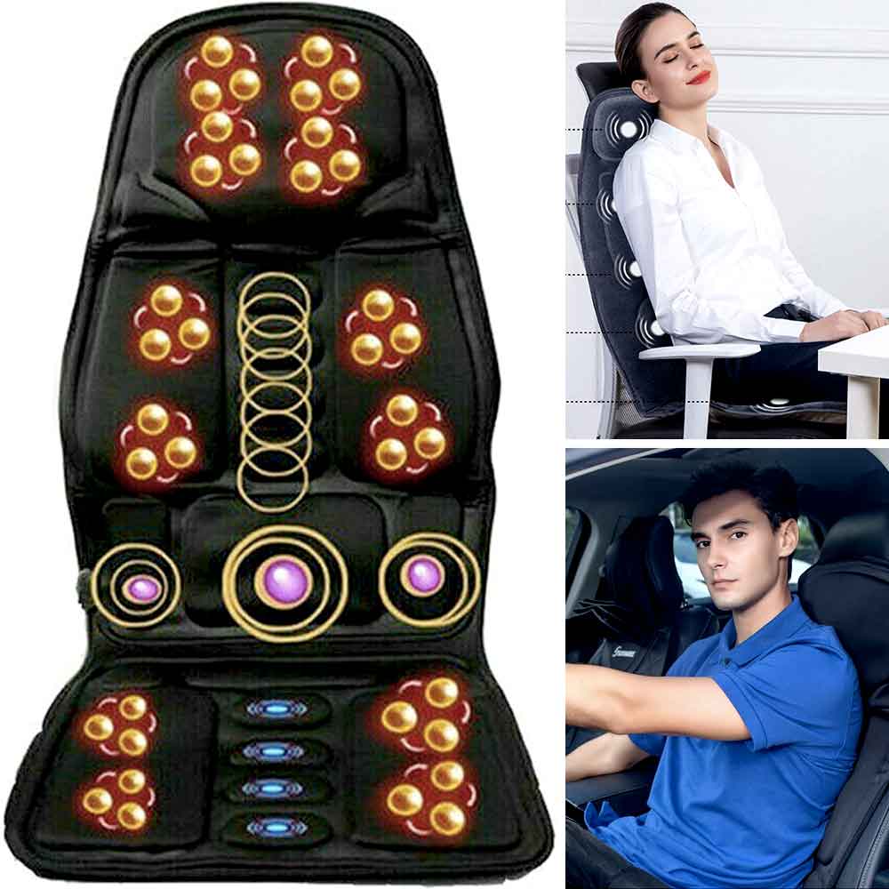 Mode Massagestuhlauflage mit beheiztem Nackenkissen für Auto und Zuhause