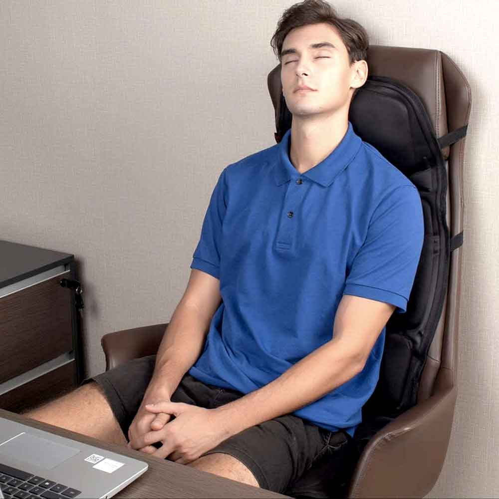 Mode Massagestuhlauflage mit beheiztem Nackenkissen für Auto und Zuhause