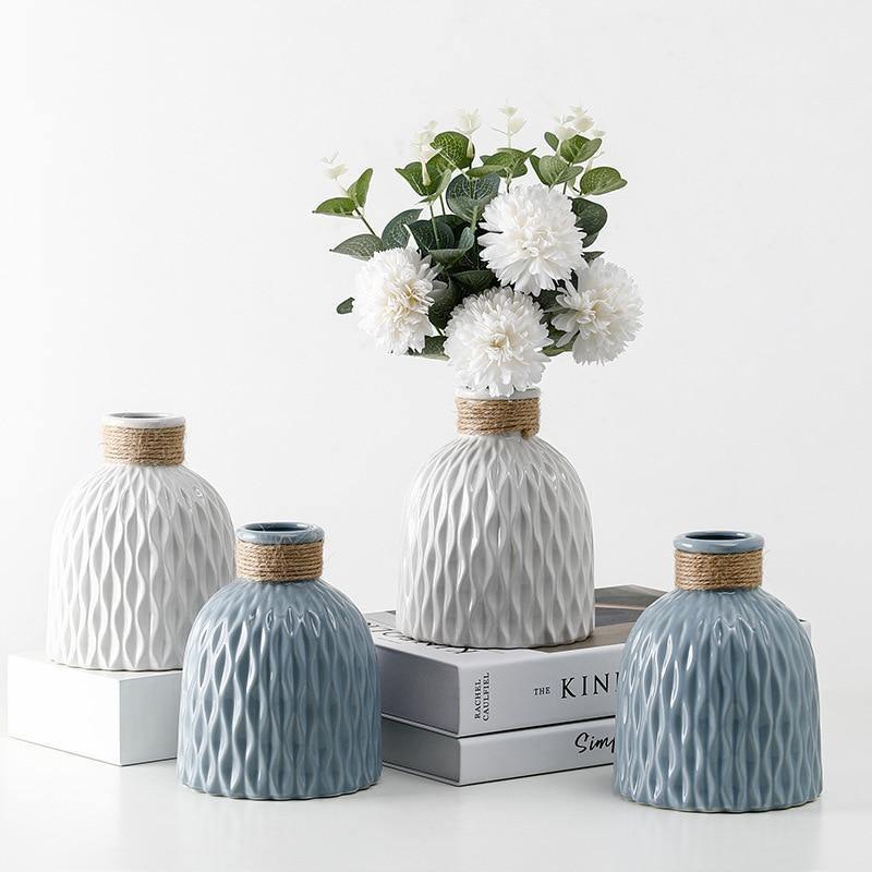 Sandsberg Strukturierte Keramikvase | Elegantes Design | Dekoration für Zuhause & Büro