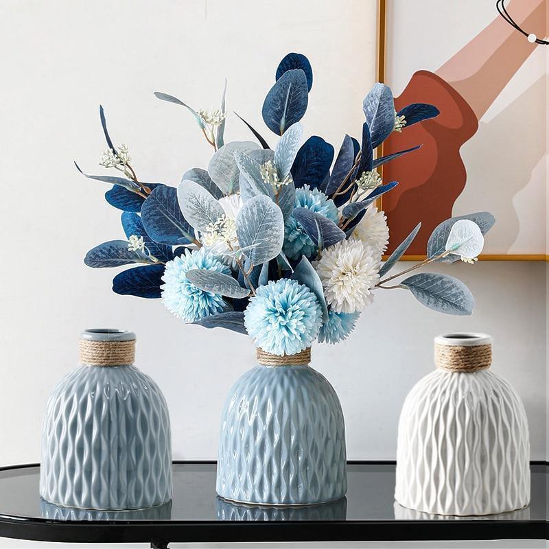 Sandsberg Strukturierte Keramikvase | Elegantes Design | Dekoration für Zuhause & Büro