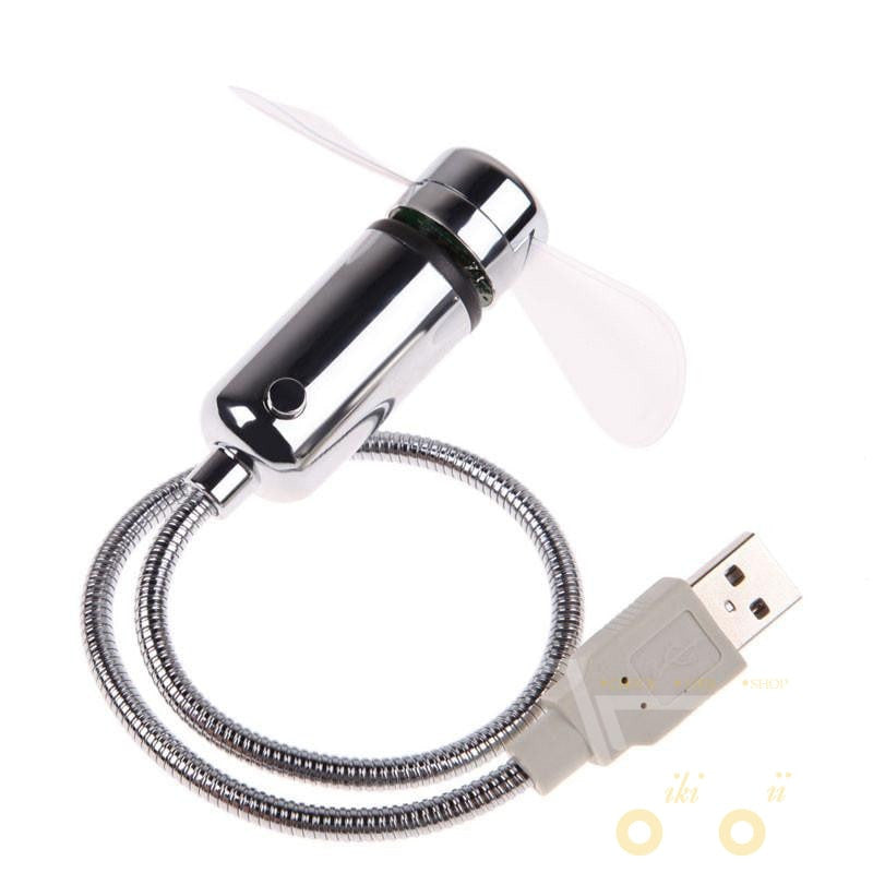 Verstellbarer USB Gadget Mini LED Licht Ventilator Uhr