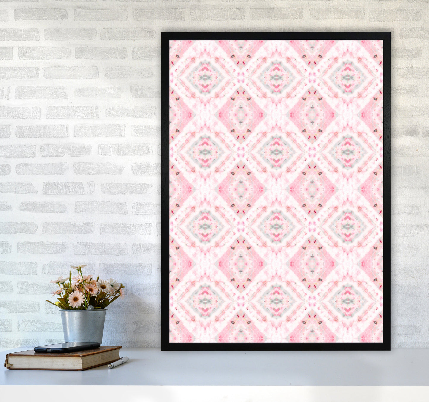 Sandsberg | Boho Shibori Pink Abstract Art Print