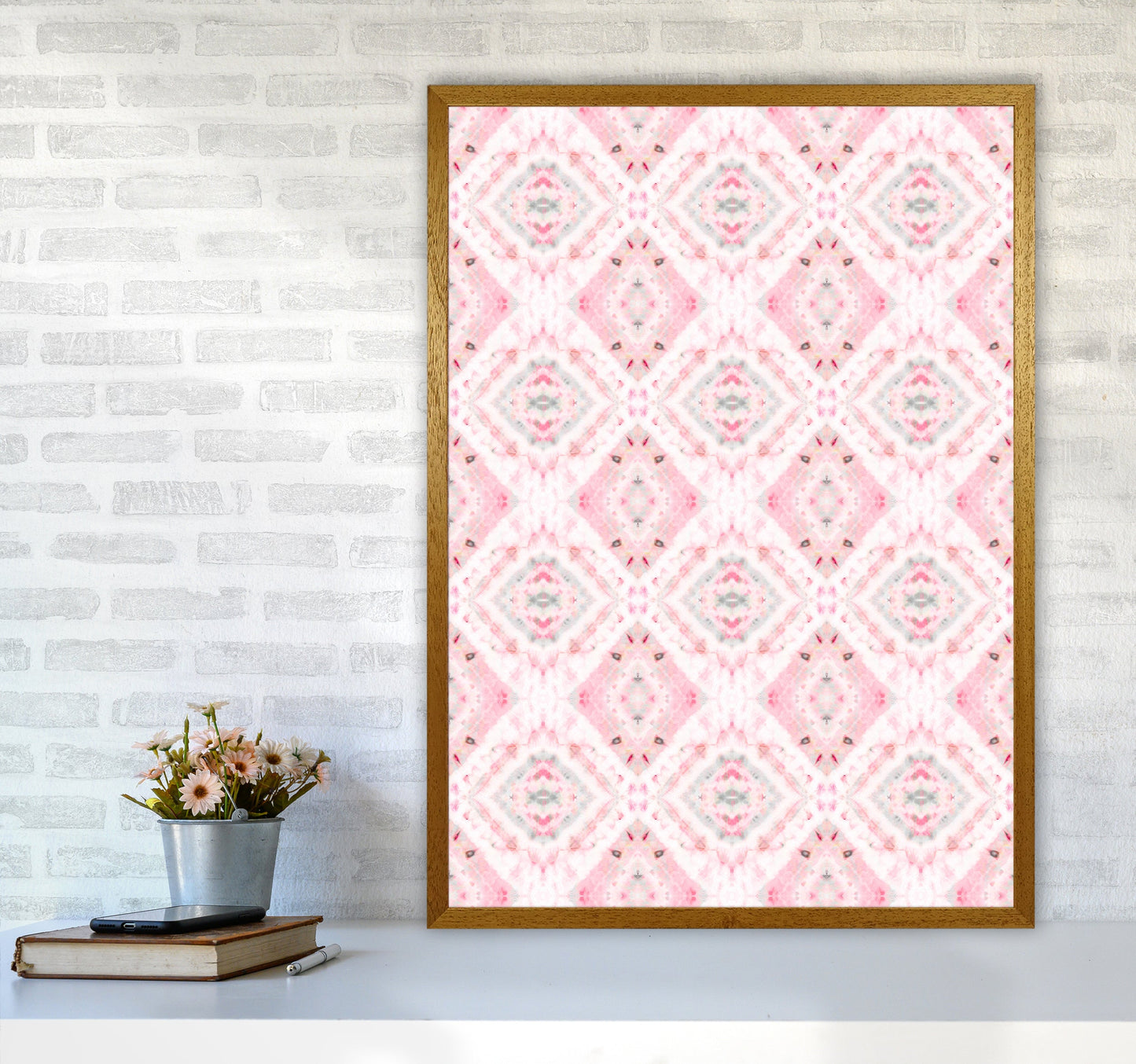 Sandsberg | Boho Shibori Pink Abstract Art Print