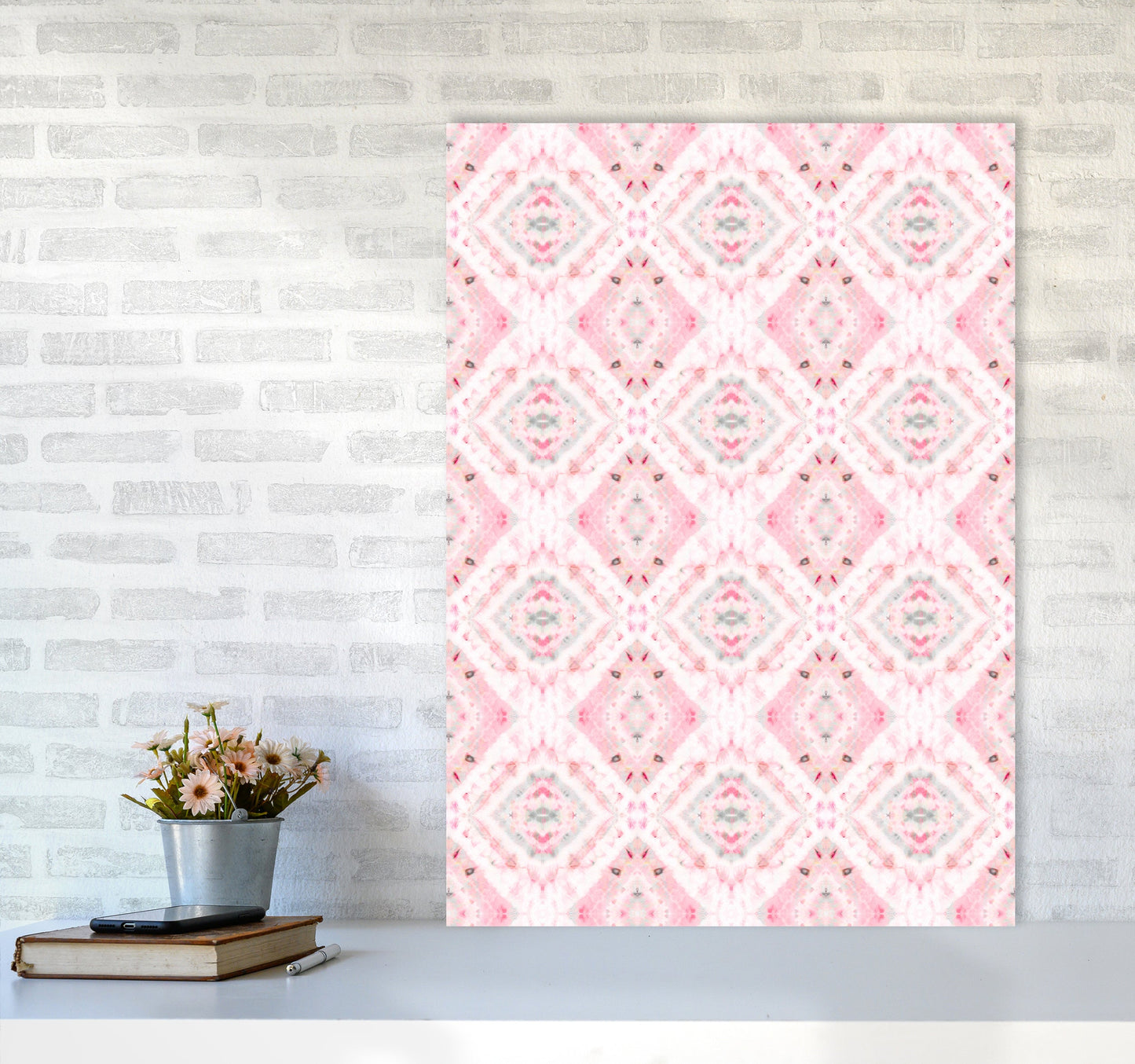 Sandsberg | Boho Shibori Pink Abstract Art Print