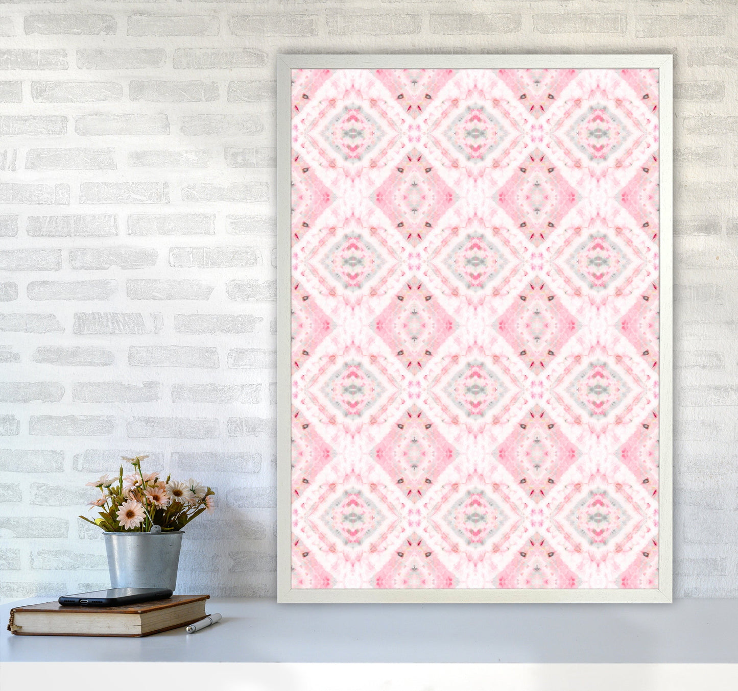 Sandsberg | Boho Shibori Pink Abstract Art Print