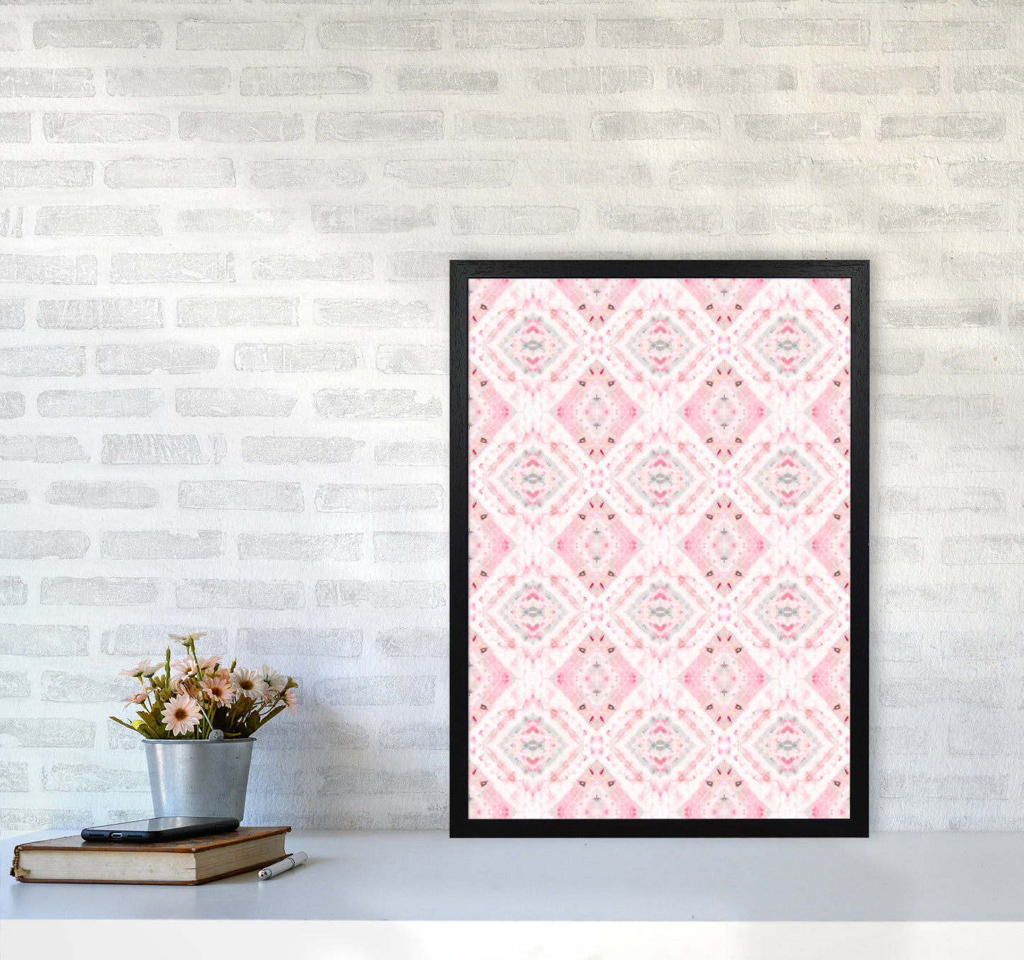 Sandsberg | Boho Shibori Pink Abstract Art Print