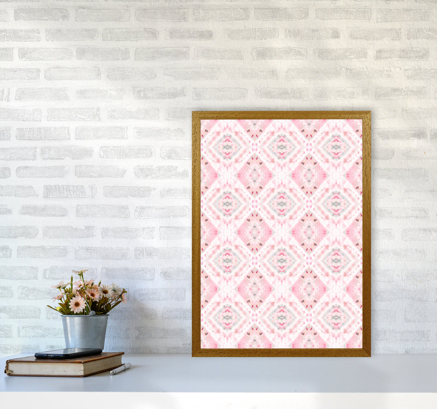 Sandsberg | Boho Shibori Pink Abstract Art Print