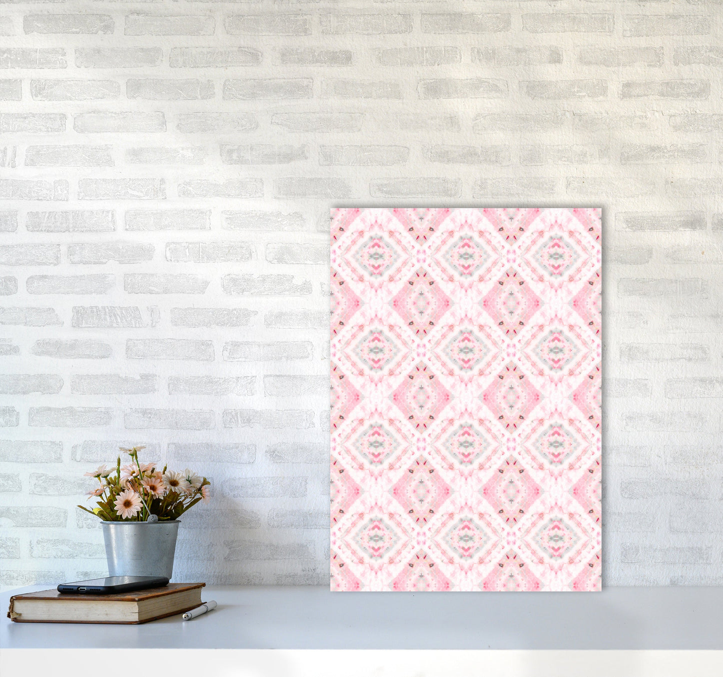 Sandsberg | Boho Shibori Pink Abstract Art Print
