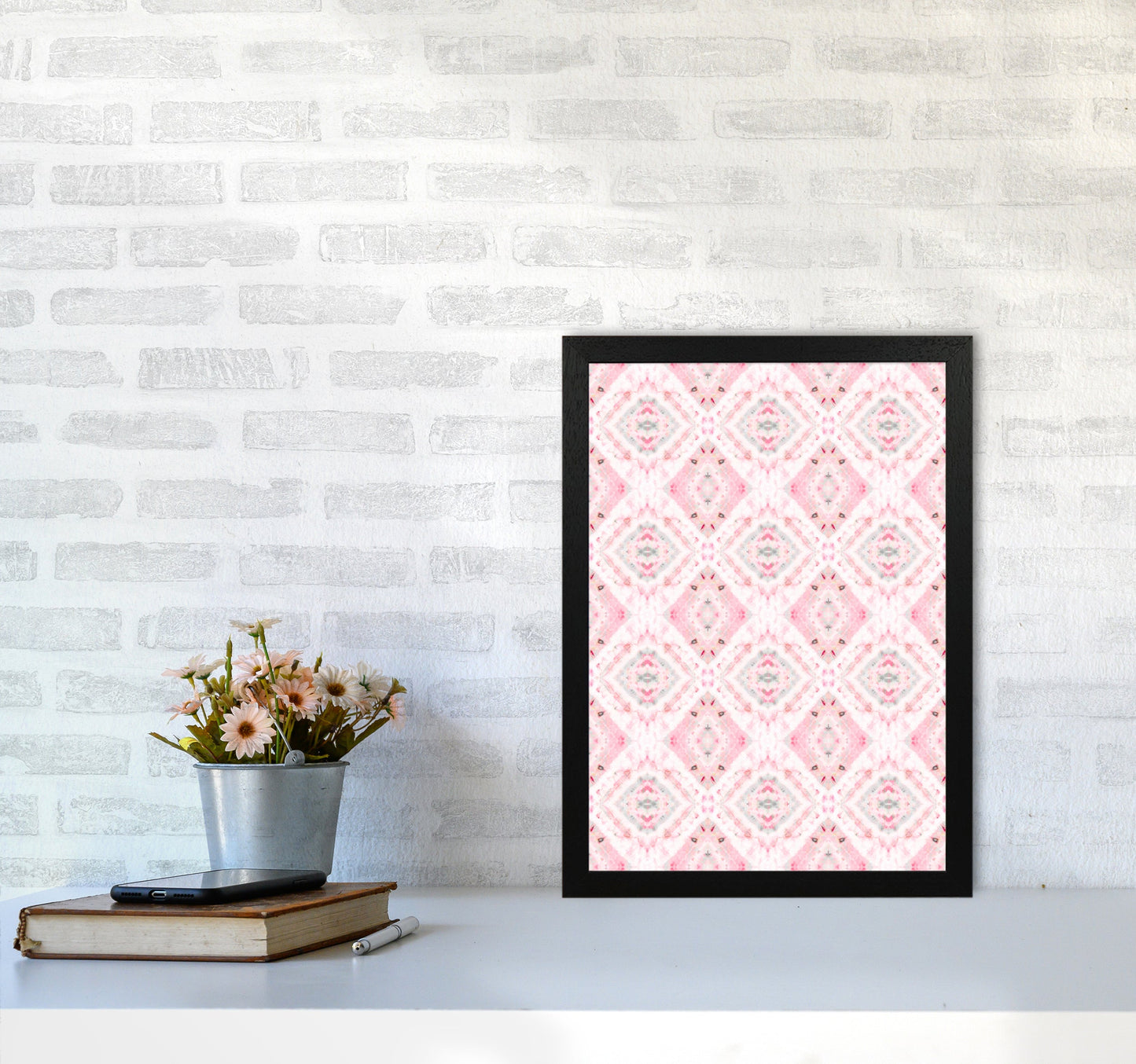 Sandsberg | Boho Shibori Pink Abstract Art Print