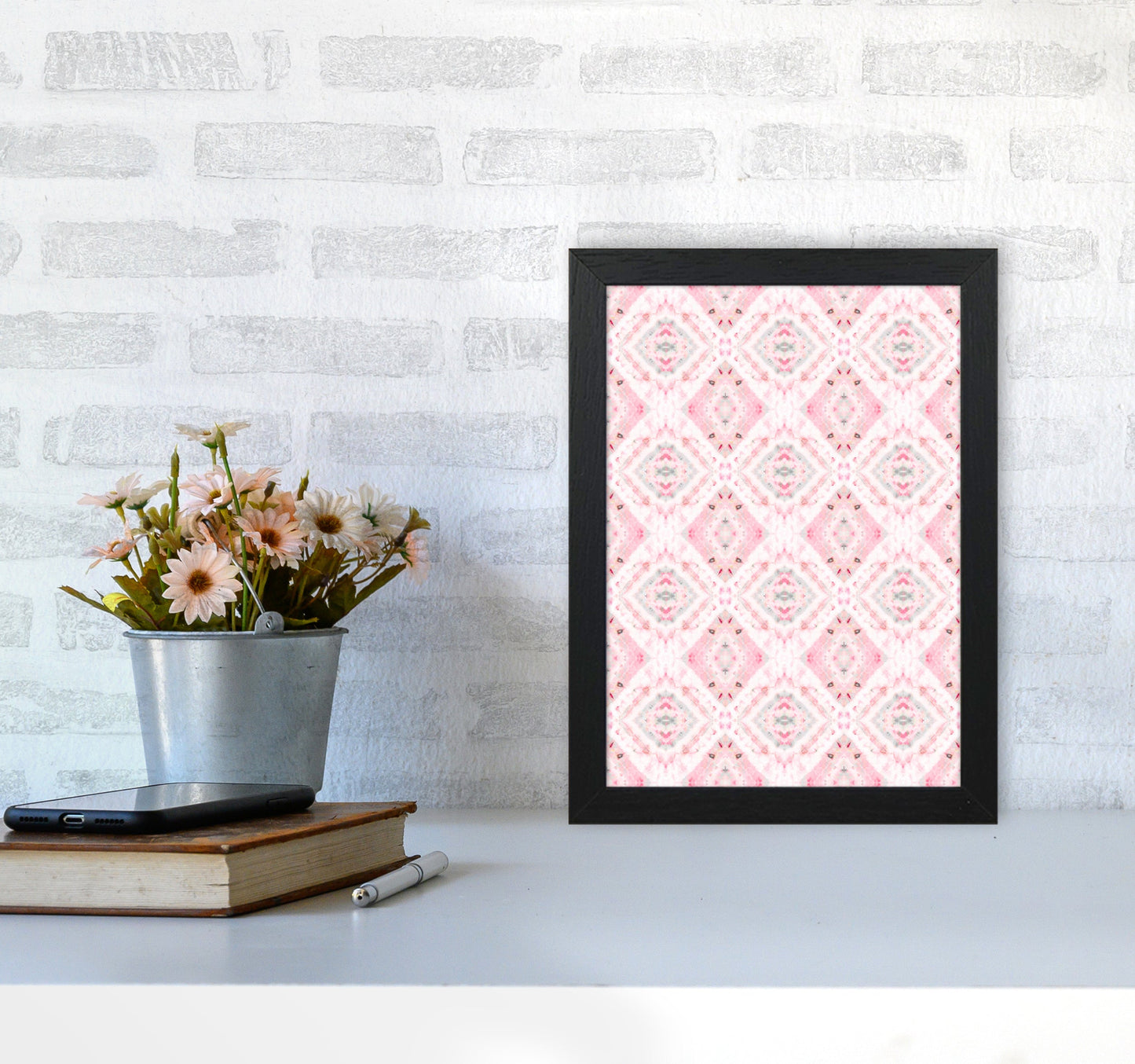 Sandsberg | Boho Shibori Pink Abstract Art Print