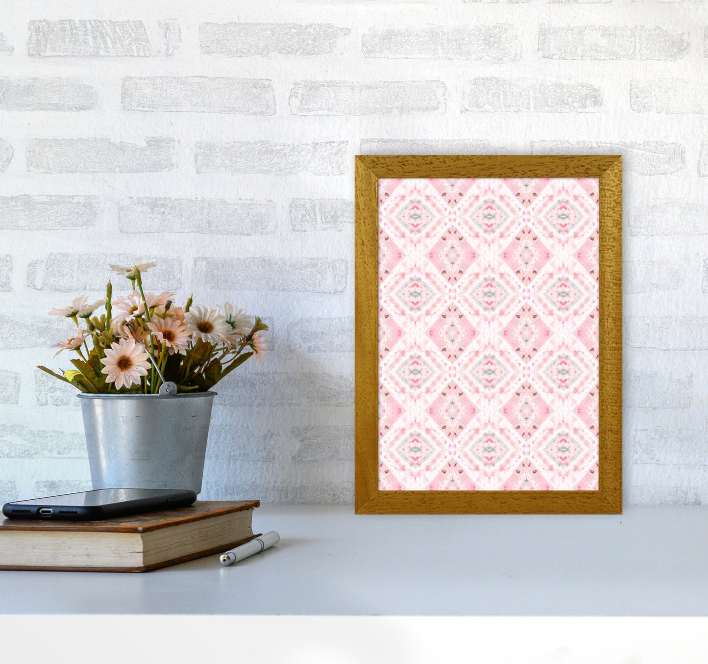 Sandsberg | Boho Shibori Pink Abstract Art Print