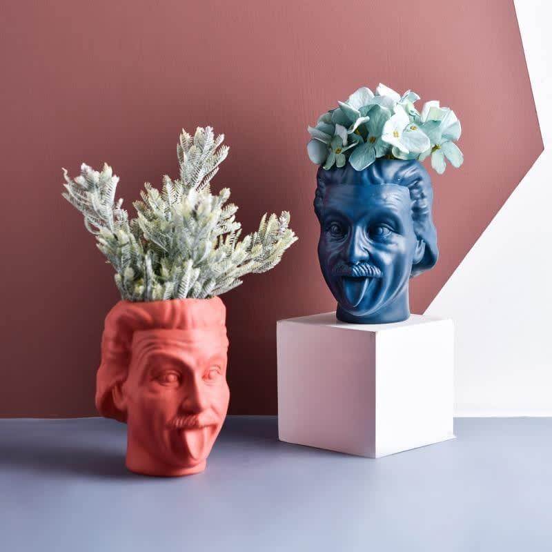 Kreative Portrait Vase Blumen Topf Stift Halter