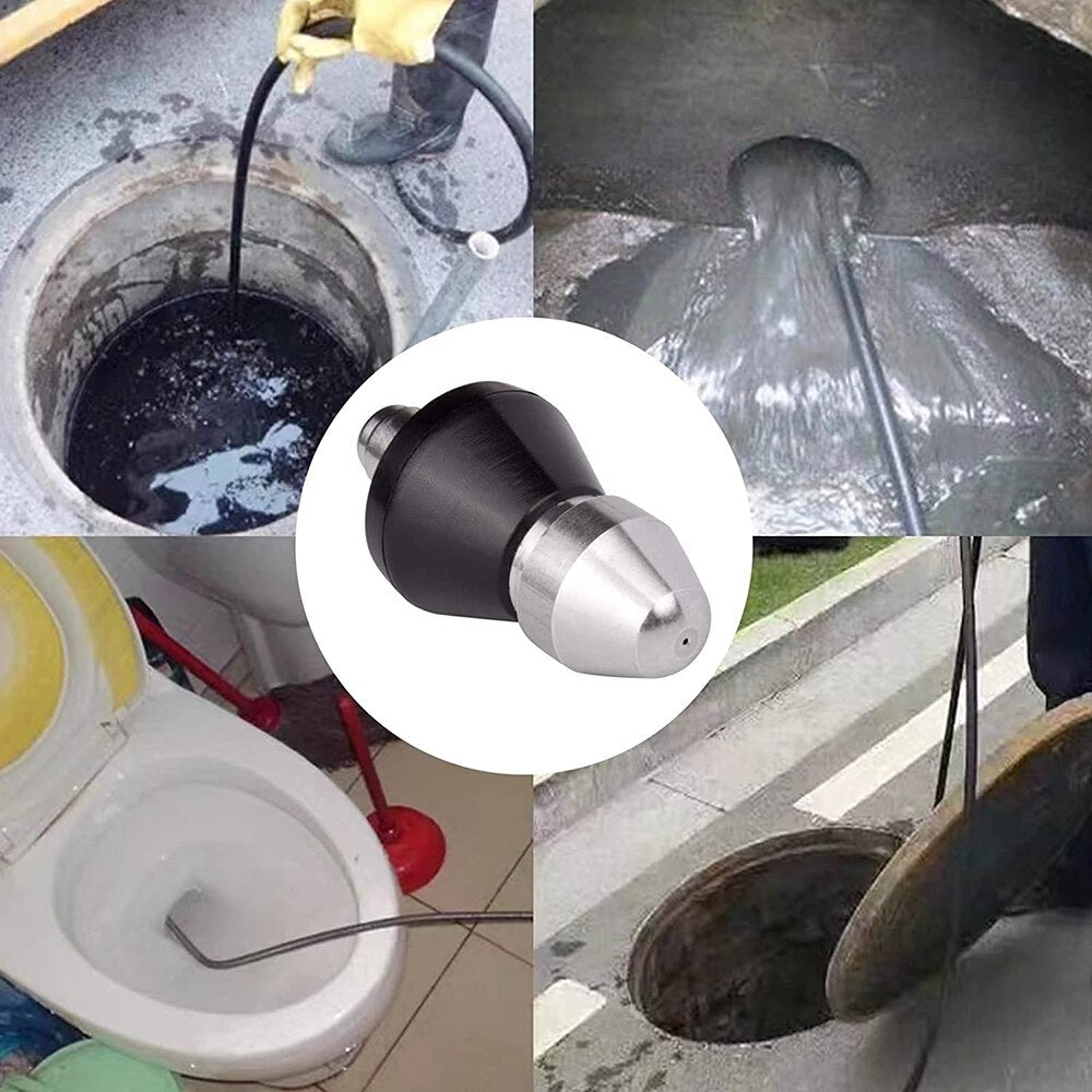 Sandsberg | Hochdruck-Abfluss-Jetting-Düse – Edelstahl-Kanalreinigungs-Sprühgerät für schnelles Rohrfreimachen